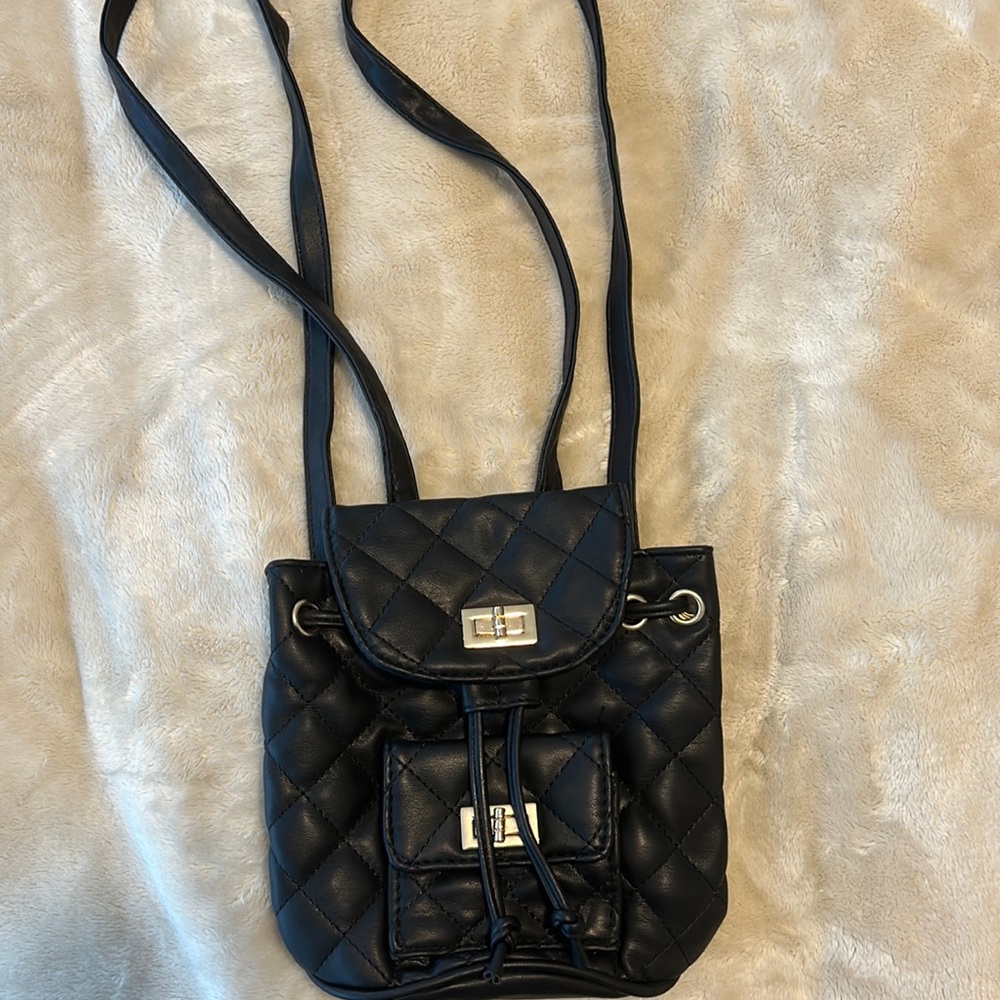 Mini Quilted Faux Leather backpack